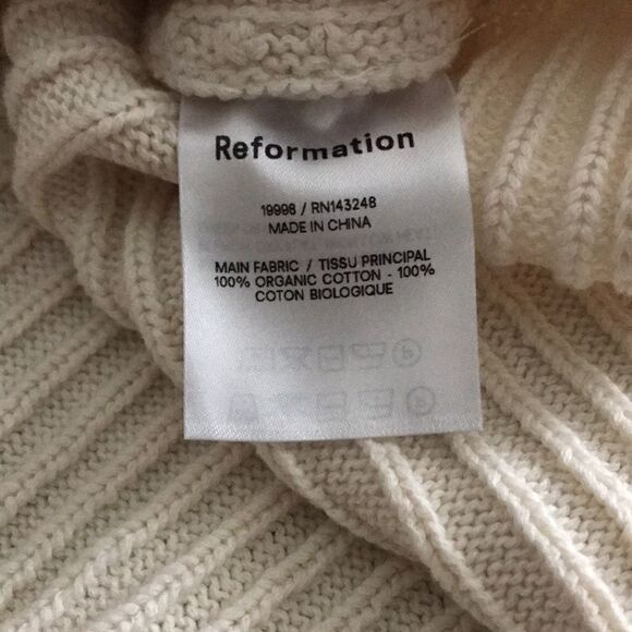 Reformation Woman Cort Ribbed Crop Sweater - Size: 3X - Picture 8 of 8